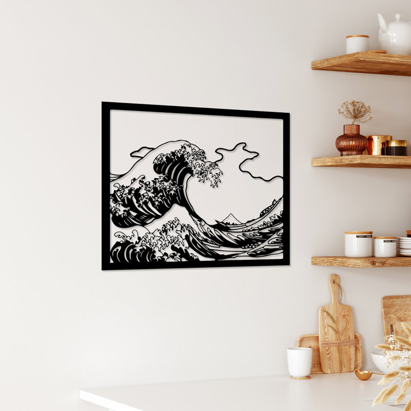 Stylish Decorative Metal Wall Accessory, Black, 22.0 x 17.7 inches | 100% Metal Construction, Thickness: 0.06 inches | Ideal for Home Decor, Unique Design to Enhance Any Space, Durable & Elegant