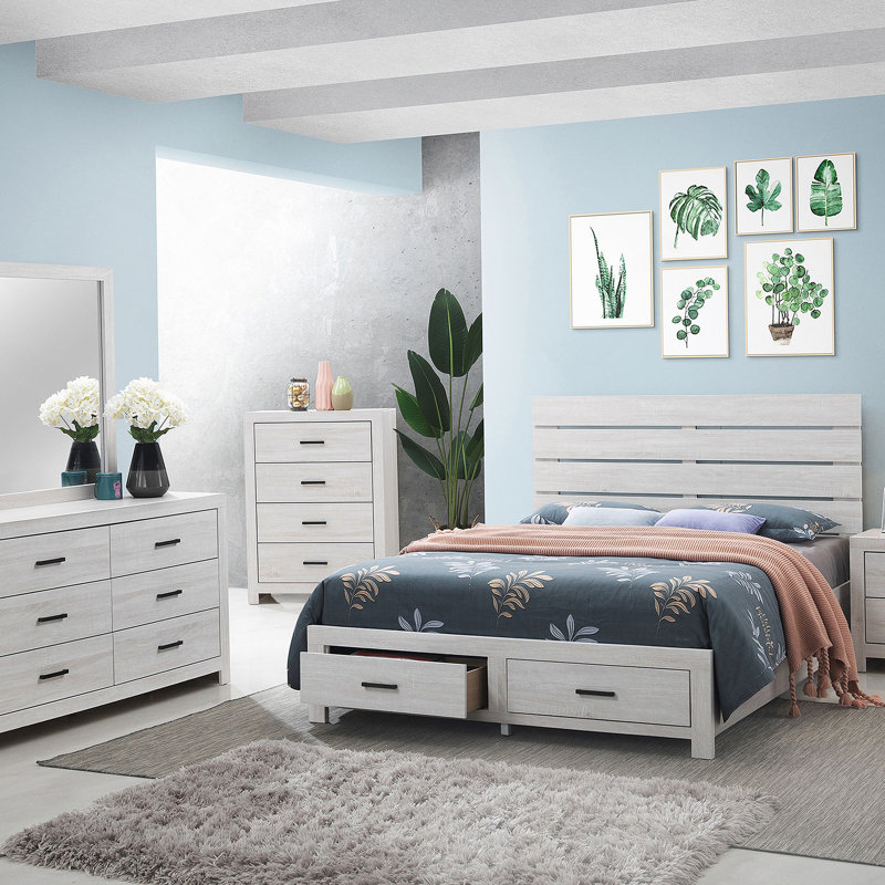 White 6-Drawers Dresser, White