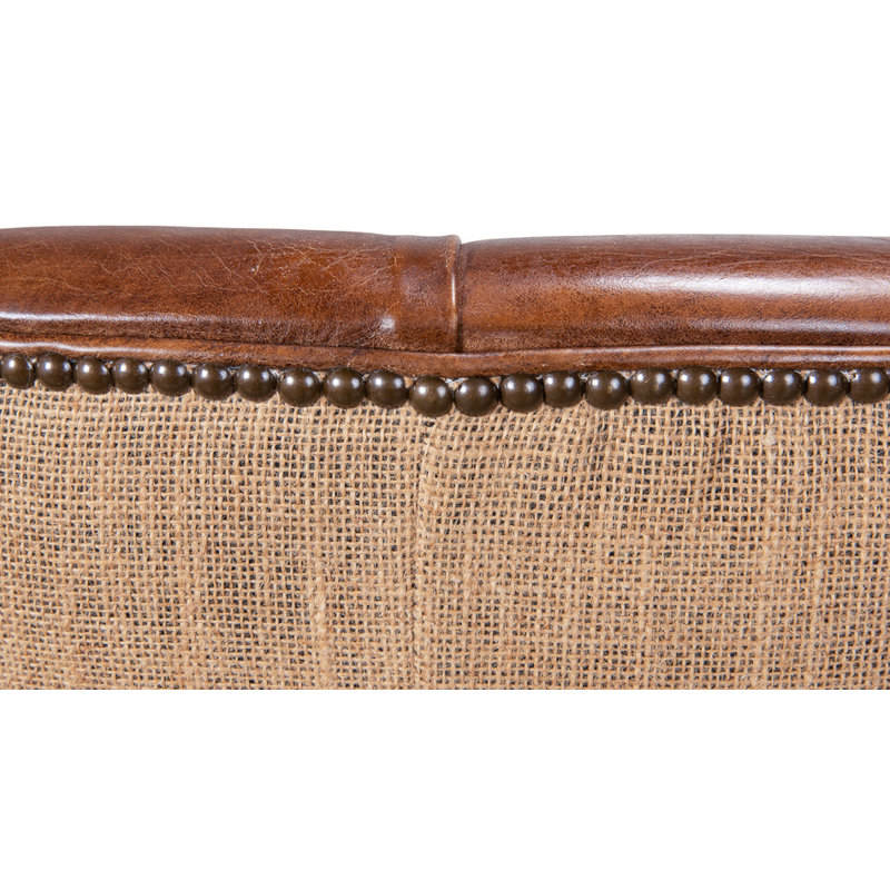 Welsh Wingback Chair, Vintage Cigar Genuine Leather