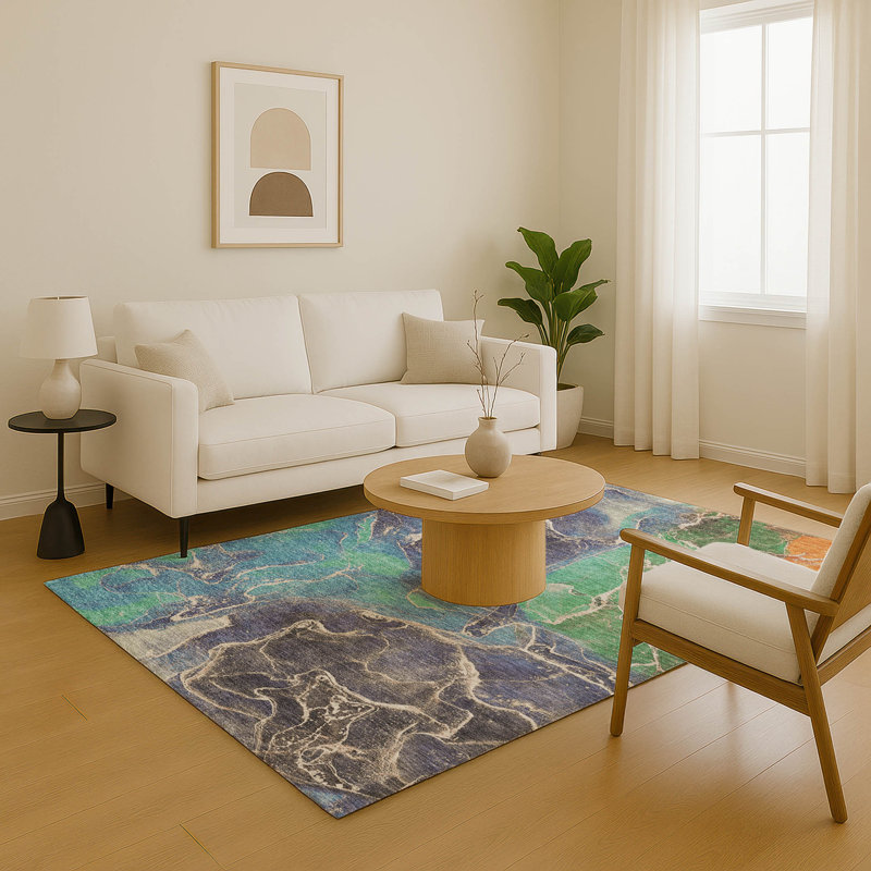 Tapis contemporain Premium lavable à la machine AMF1782, Rectangle 8' x 10'