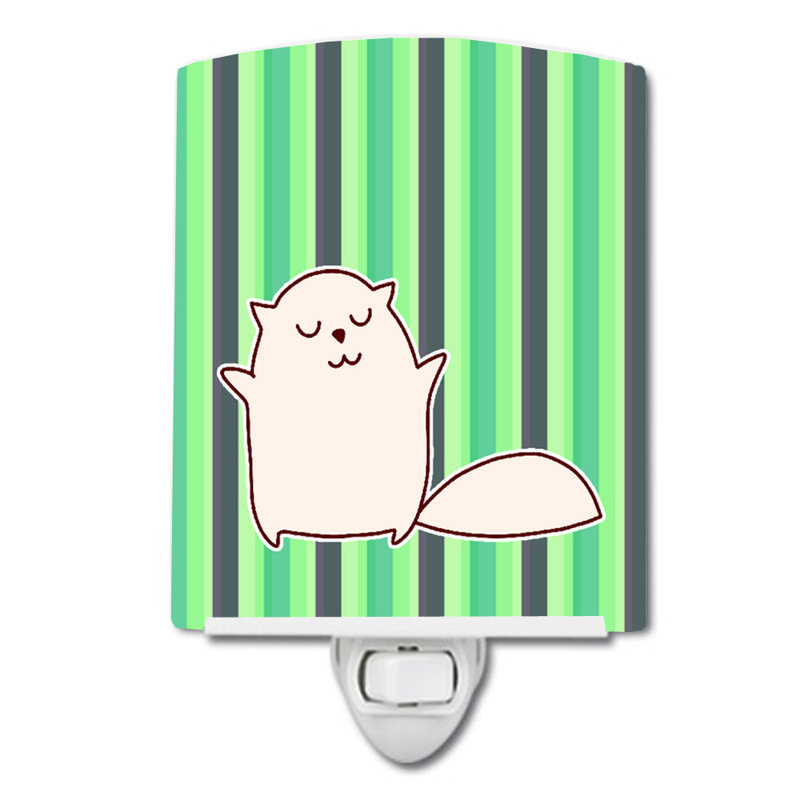 Cat Stripes Ceramic Night Light