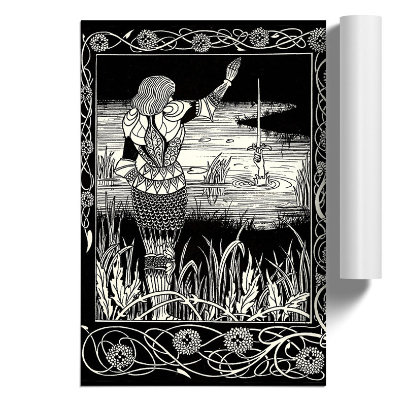 Excalibur in the Lake by Aubrey Beardsley - Frameless Print, 59cm H x 42cm W x 0.1cm D