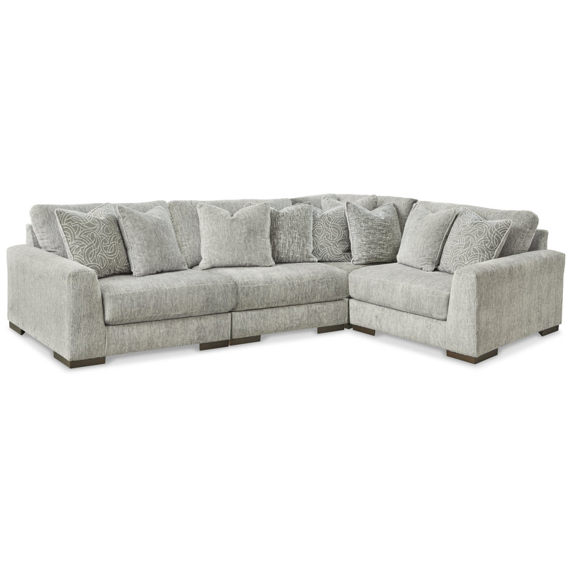 Loscalzo Velvet L-Shaped Sectional Right Hand Facing