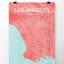 « los angeles city map », reproduction d’impression sur affiche en mer-22633040