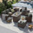Samya 7 - Person Outdoor Conversation Sets All-Weather Firepit Seating Group With Cushions-101754883