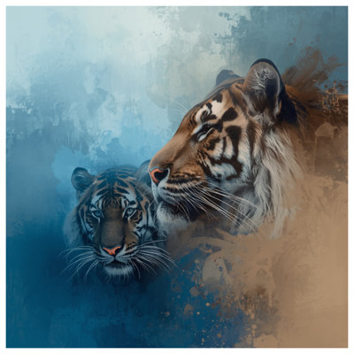 Tigers In Abstract Art Canvas Gallery Wrap in Many Sizes
