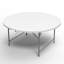 Table pliante ronde en plastique, table de banquet de fête pliable portative pour camping pique-nique en plein air-109049671