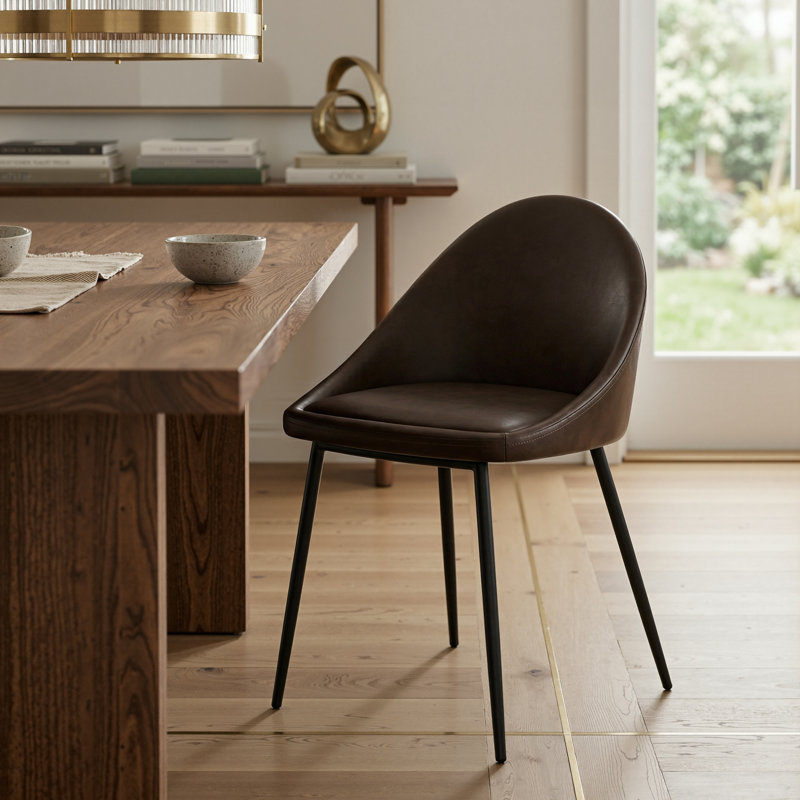 Chaise en cuir Holmes, Tabac