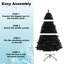 Black Alaskan Pine Christmas Tree - Full & Bushy Artificial Tree with Flame-Resistant PVC and Metal Stand-711397581