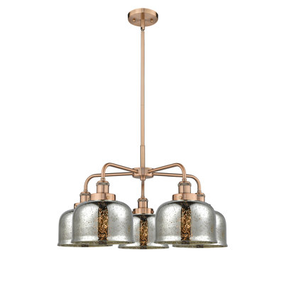 Lustre en verre à 5 lumières Bell