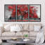 Arbre rouge sur fond de parc noir et blanc-96384564-96384573