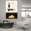  «Fashion Blooms III Black» par Jess Aiken, art mural en verre acrylique, 36 po x 36 po