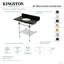 Évier de console Kingston en laiton KVPK36KAB7 36 "avec pieds en acrylique (8 pouces, 3 trous), granit noir / laiton brossé Kingston-95054783