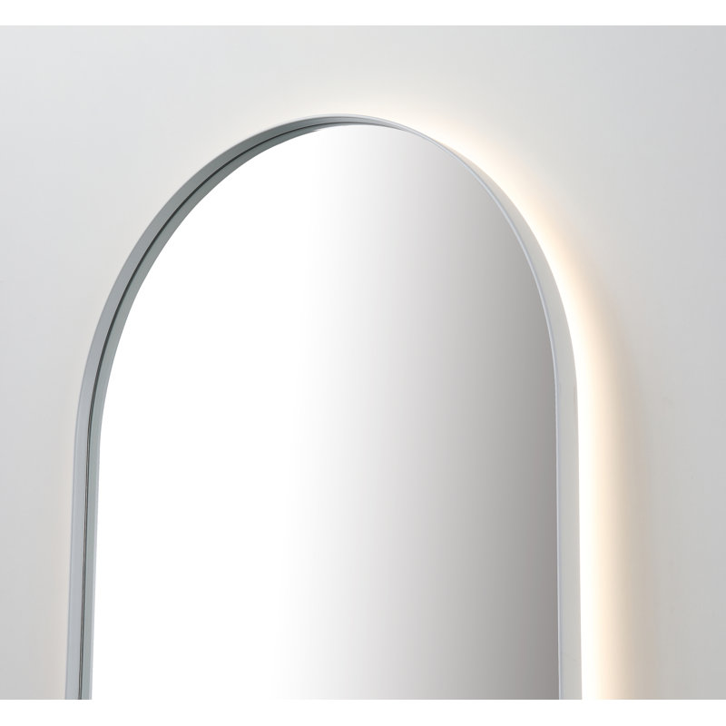 Shell LED Mirror, White, Oval, 35.43" x 21.65"
