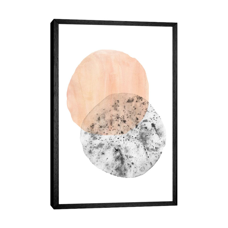 Shapes 1 Piece Painting on Canvas, 66.04cm H x 45.72cm W x 3.81cm D, Black Framed