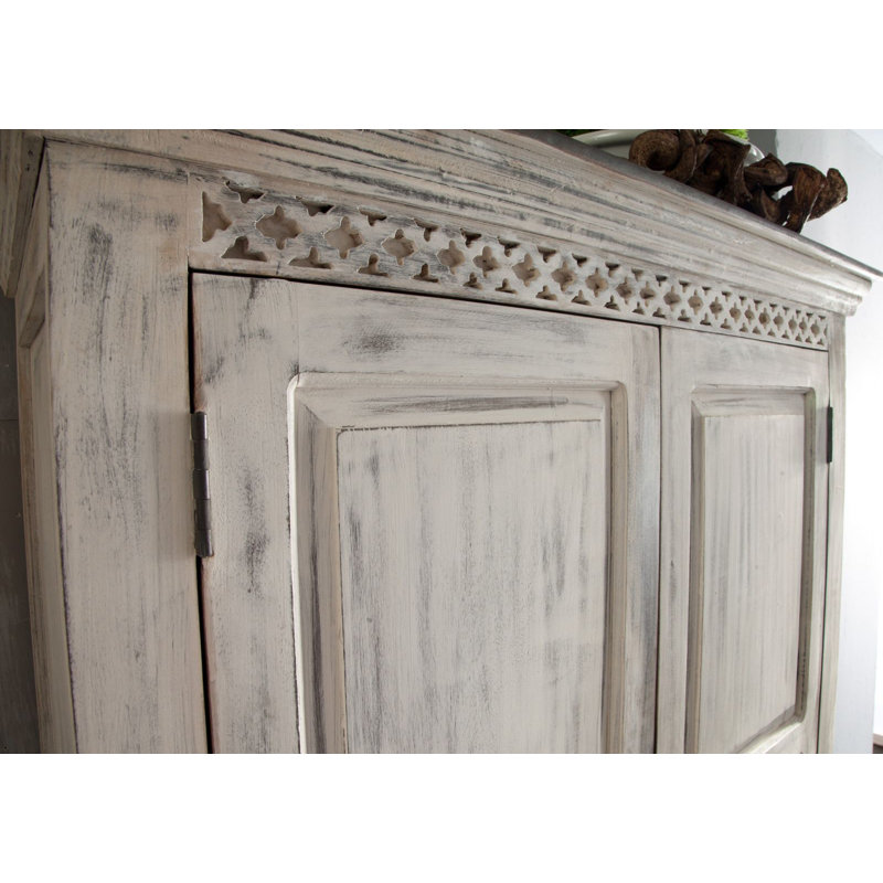 Castle 2 Door Solid Wood Wardrobe