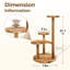 Support pour plante ronde en bois à 3 niveaux, grande tablette d'angle pour le salon intérieur / extérieur, patio, balcon
