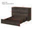 Grand lit escamotable Queen Farmhouse avec station de charge, plateforme pliable et grand tiroir de rangement, gris rustique-1827676716
