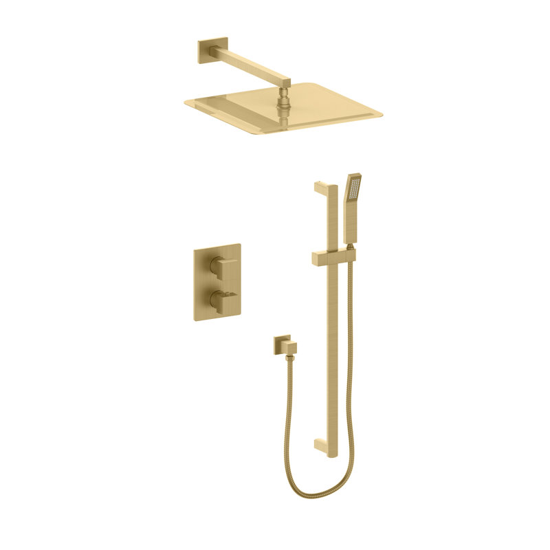 Thermostatic Complete Shower System, Champagne Bronze