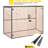 Outdoor Storage Shed with Sloped Roof - Heavy-Duty Metal & Wood Garden Cabinet, Adjustable Shelves, Large Capacity Waterproof Design for Patio, Garage, Backyard (Off White)