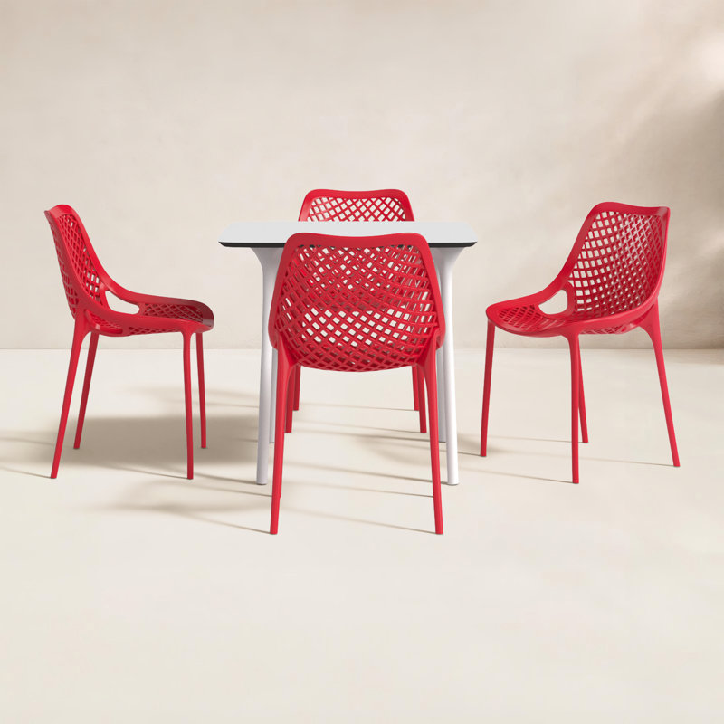 Ensemble de salle à manger 31,5 po Farrah, Blanc/rouge
