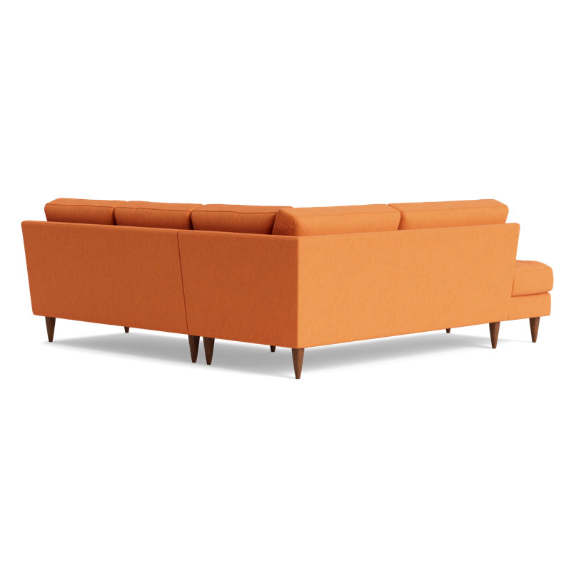 MCM Sectional, Left Hand Facing, Performance Weave - Carrot
