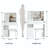37" Left Drawer Desktop Makeup Vanity Table + Cushioned Stool, Extra Large Right Sliding Mirror, Multi Layer High Capacity Storage, Practical Fashionable Makeup Dressing Set, Epa, Gcc, Ul Certificate-871139184