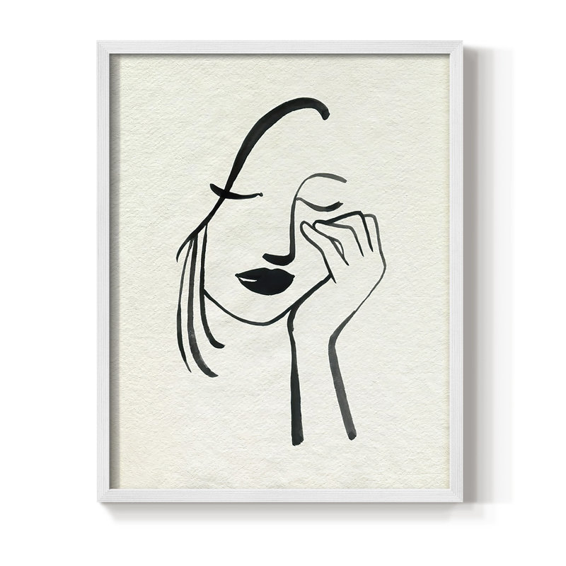 Day Dreamer II, reproduction encadrée - bois massif, Blanc, H 14 po x l 11 po