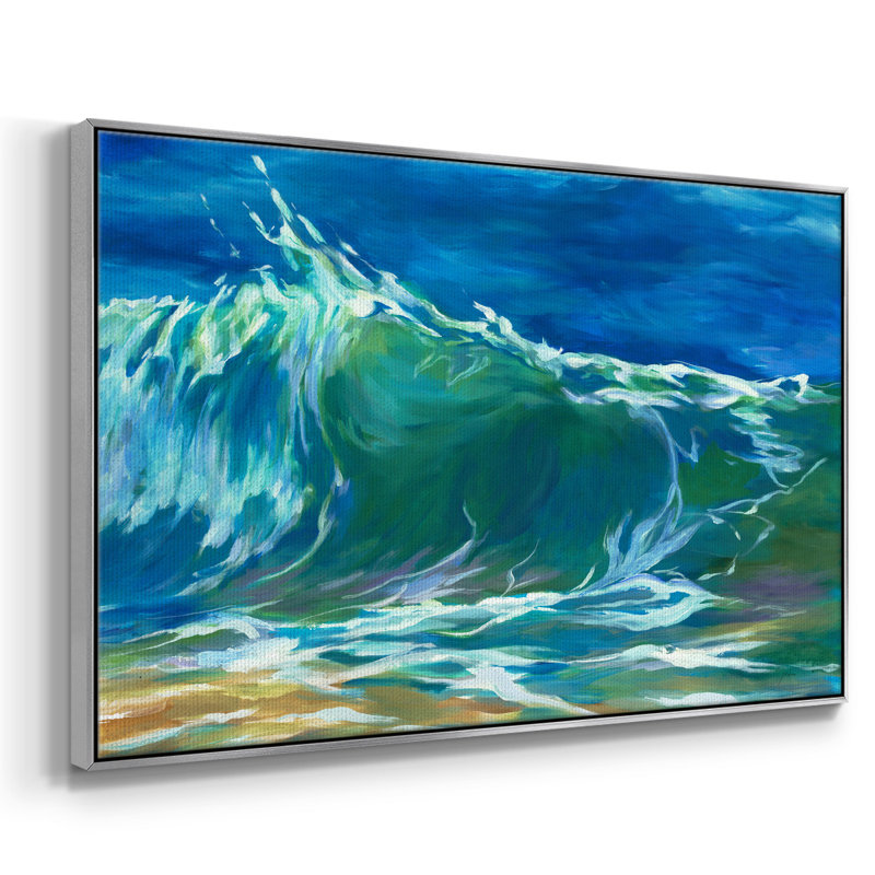 Green Flash encadré sur toile, Argent, H 17 po x l 25 po x P 2 po