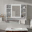 Armoire de toilette murale 36 po 3-en-1 avec tablette réglable, porte à fermeture en douceur et miroir haute définition-1183074337