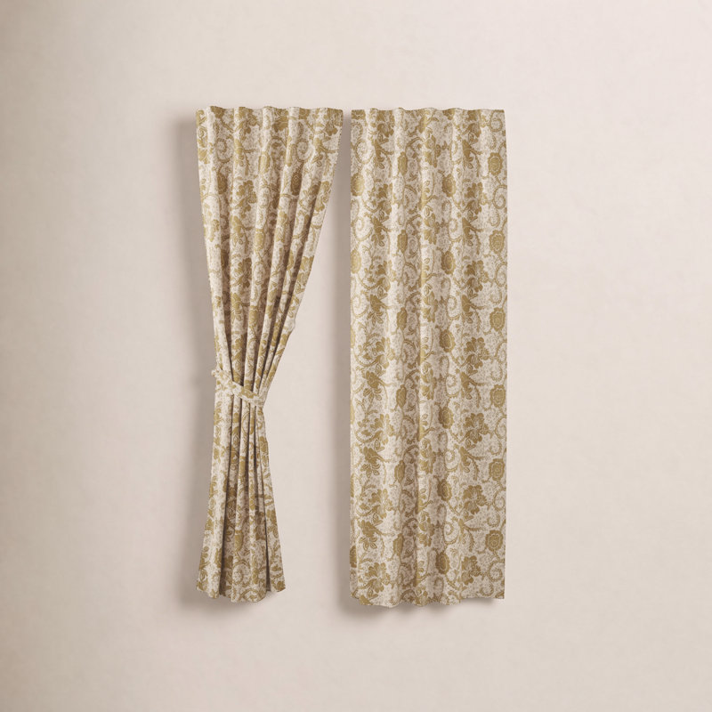 100% Cotton Room Darkening Curtain Panel Pair, 40" W x 84" L