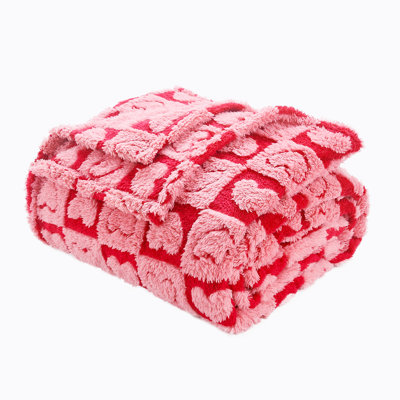 Throw Blankets With Heart Checkered