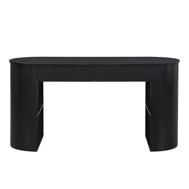 Bureau de rangement avec rangement, noir, Noir