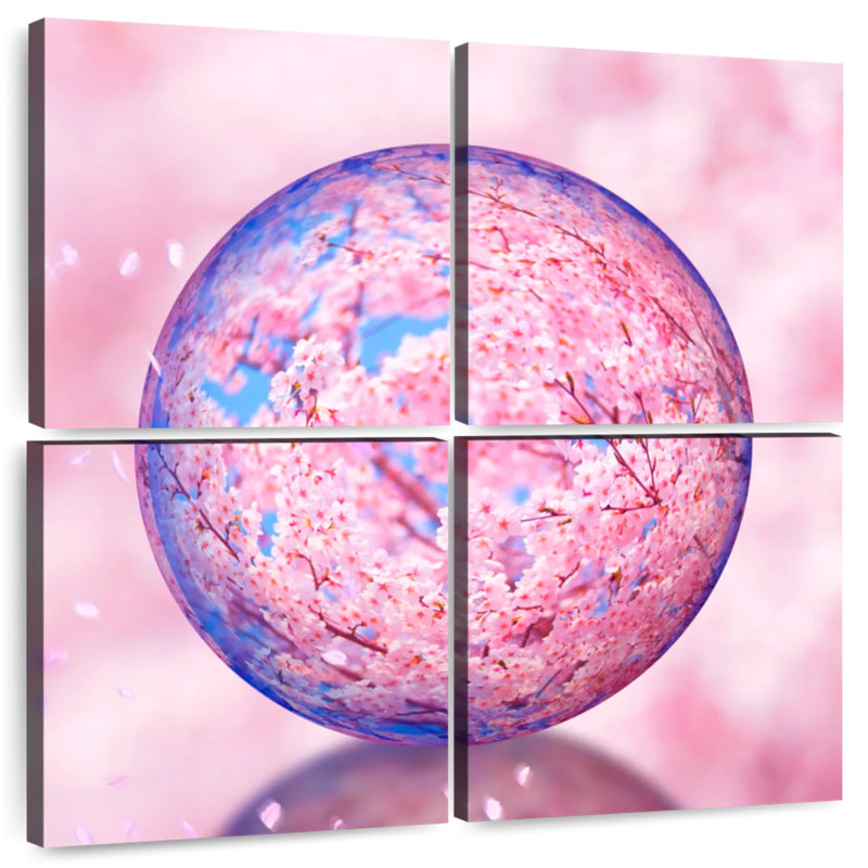 Orbe en cristal Harnek Sakura, H 18 po x l 18 po