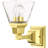 Wall Sconce: 1-Light Clear Glass Shade.-1817631482
