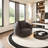 Dark gray curved negotiating sofa
