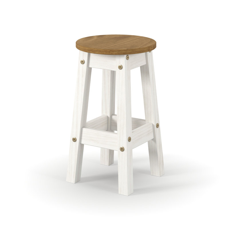 Starr Solid Wood Counter Stool, White
