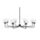 Lustre 8 lumières Amarmula, finition noir mat, verre transparent 5,75 po