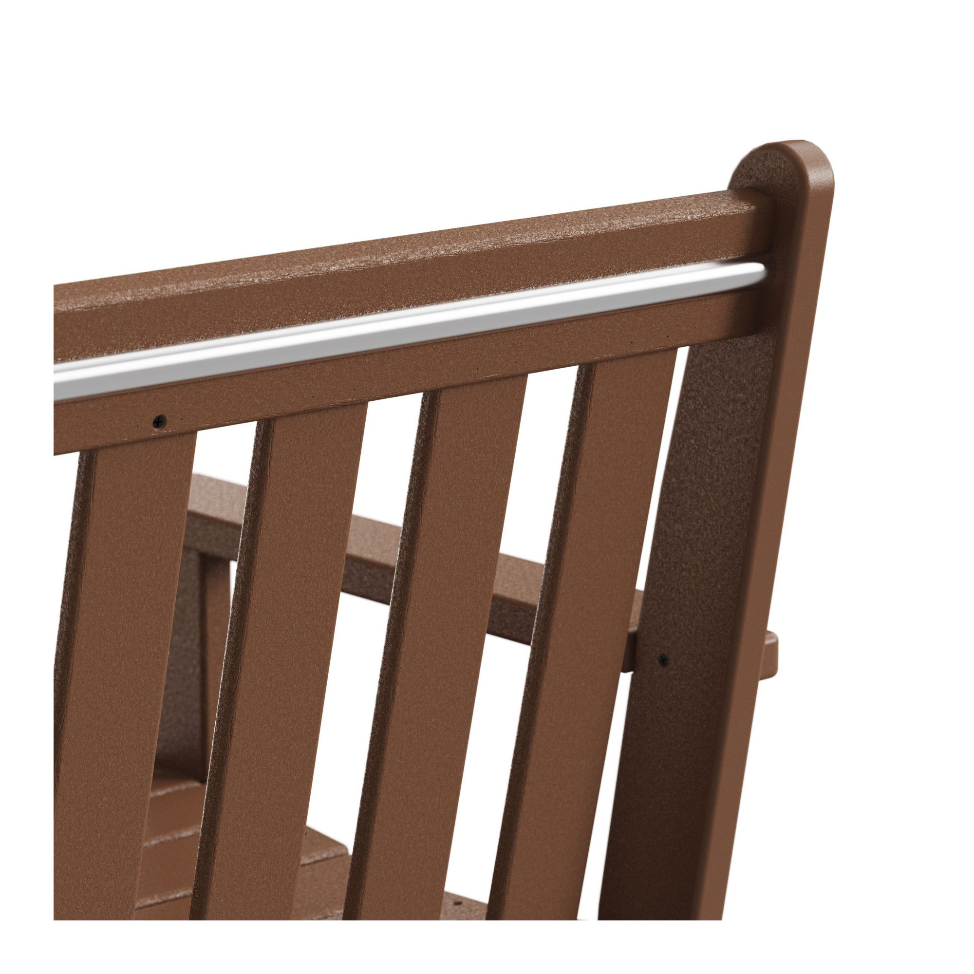 POLYWOOD Vineyard Patio Bench, Teak, 35.25" H x 48" W x 24" D