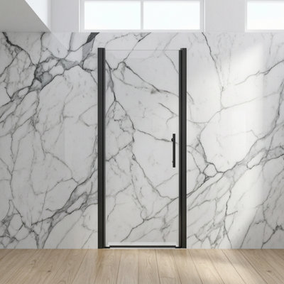 30-31.5 In.w X 75 In.h Pivot Frameless Glass Shower Door With Sgcc Certified Glass