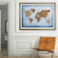 Washy World Map - reproduction d'art encadrée-31992315-33960588