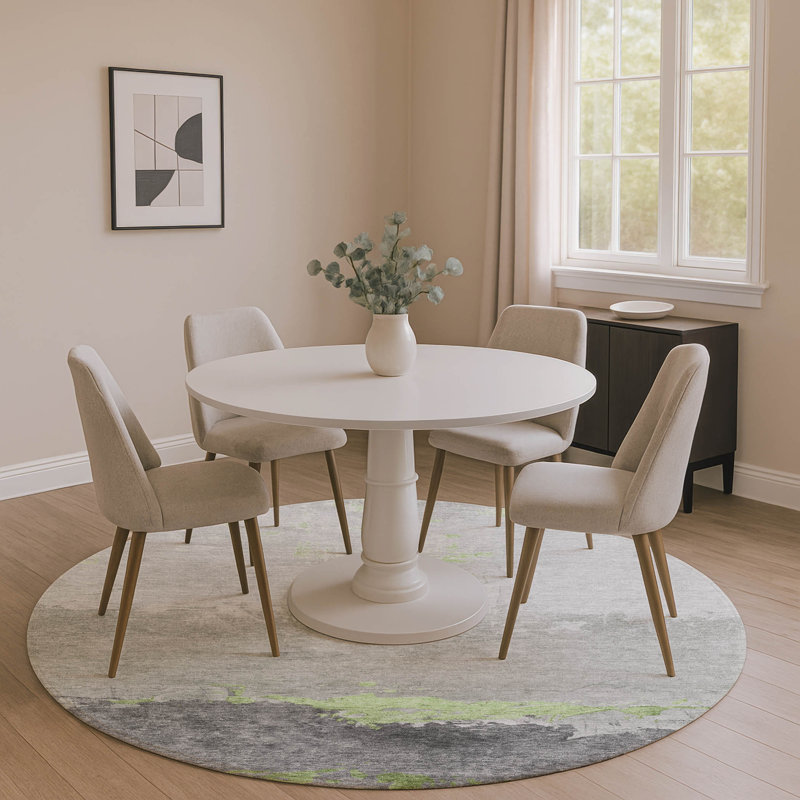 Premium Machine Washable Fairwood AMF1885 Modern Rug, Round 8'