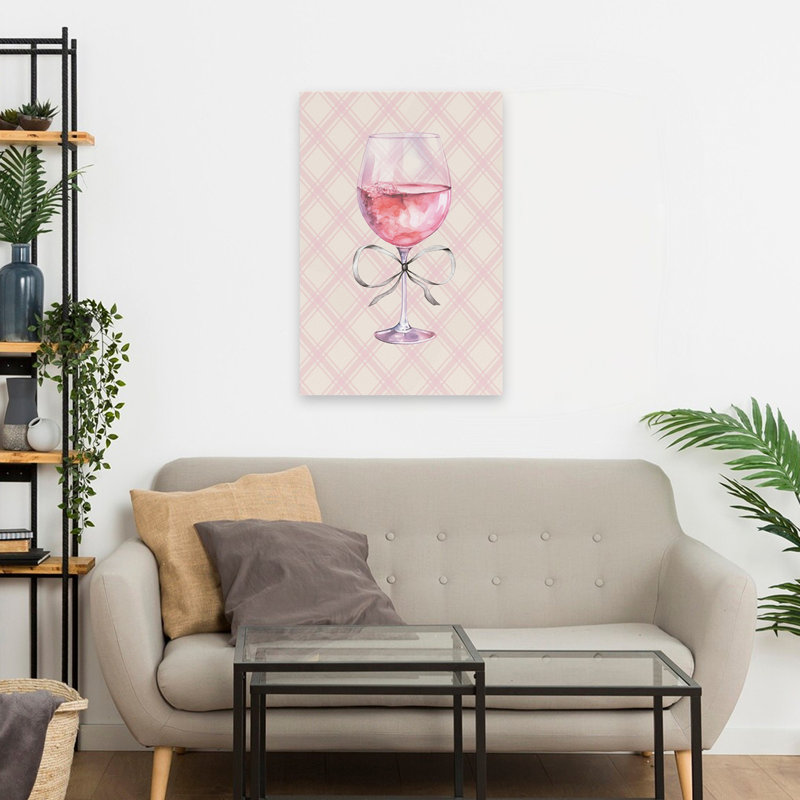 Yay For Rose - Verre à vin contemporain, H 16 po x l 24 po