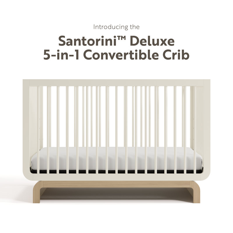 Santorini 5-In-1 Convertible Crib, Frosted Oat/Driftwood, Crib