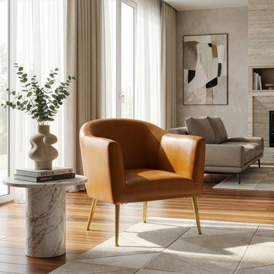 Gohil Faux Leather Armchair