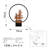 Stylish Wall Lamp, Black & Copper, 11.8 x 14.2 x 3.9 inches | 100% Metal Construction, IP 44 Rated, Max 12W | 6.3 x 6.3 x 1.6 inches Base Plate, 78.7 inches Cable | On/Off Switch, Perfect for Glam & Nature-Inspired Décor-106854157