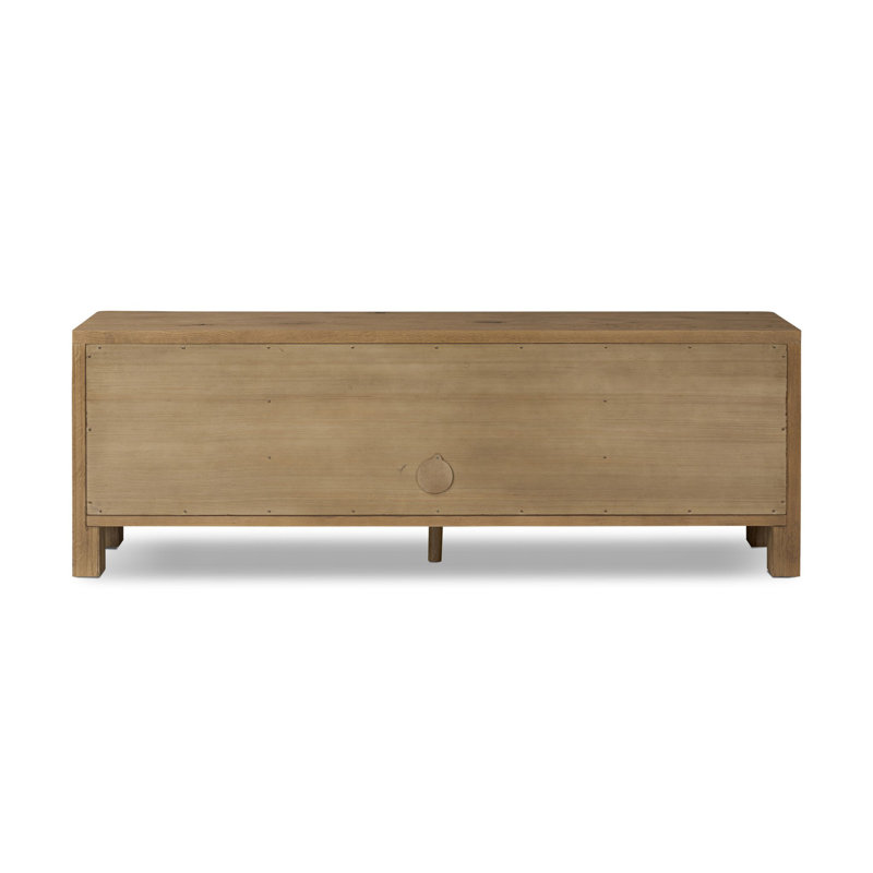 Noeline Media Console TV Stand, Light Brown