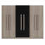 Rangement pour garde-robe en bois 6 portes pour la chambre à coucher, avec 2 tiroirs à l'intérieur