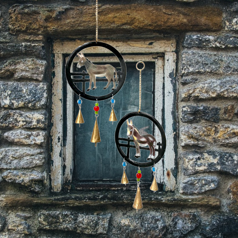 Ensemble de 2 carillons d'âne en gris