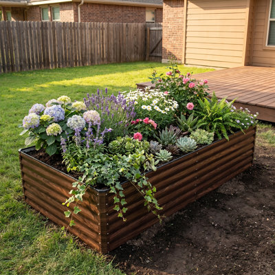 Lit de jardin surélevé modulaire 24 po de haut 8 po x 4 pi